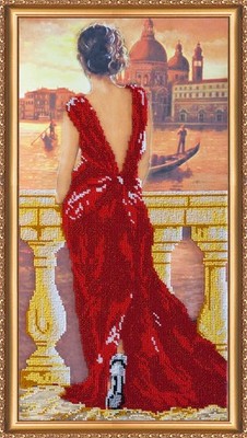 Bead Embroidery Kit ''Evening embankment'' Stitching Handmade Beadwork