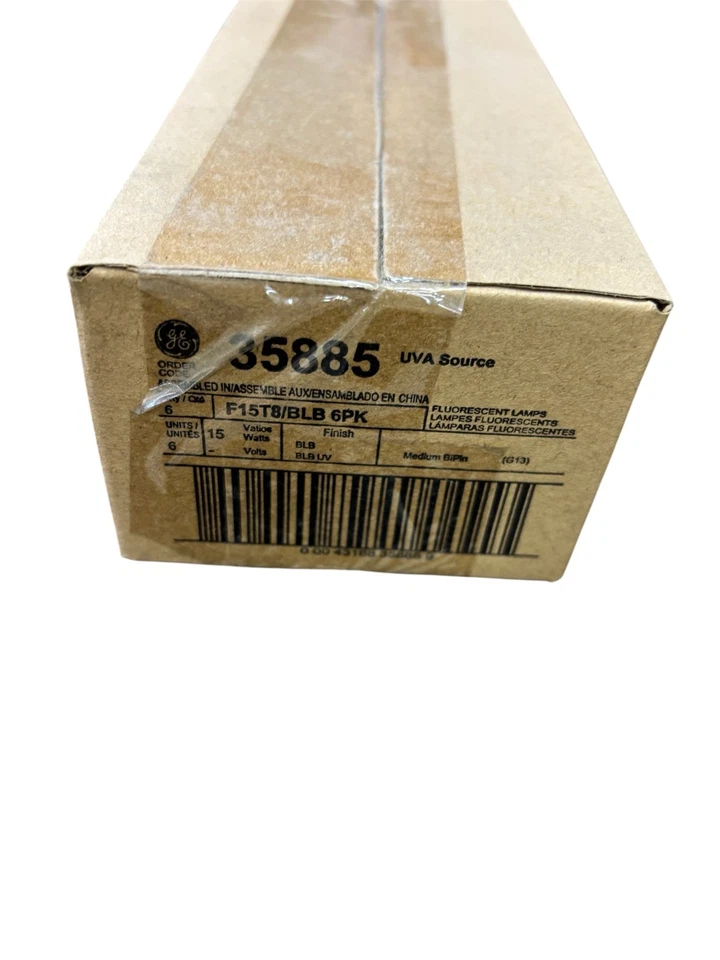 NEW 6 (CASE) NOS GE 18” 15W Black Light Bulbs F15T8/BLB ORIGINAL GE BULBS #35885 - Image 3 of 4