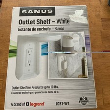 Outlet Shelf White SANUS Outlet Cover With A Shelf New