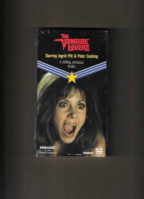 The Vampire Lovers (VHS 1988 Embassy) Hammer Horror Ingrid Pitt Peter Cushing