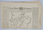 New York Tribune 10/2/ 1863 Naval Fight with the Japanese map / Bragg's Army