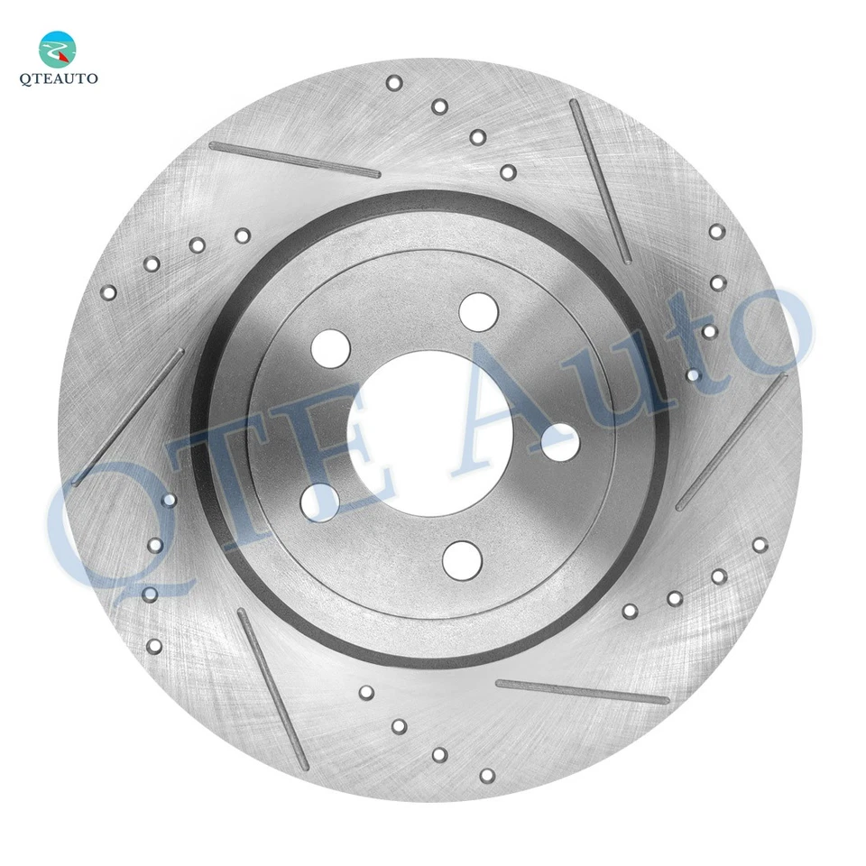 Juego 4 rotores de freno perforados delanteros 345 mm-traseros 320 mm para Dodge Challenger 2009-2020 Foto 3 de 4