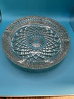 Vintage Anchor Hocking Wexford Clear heavy Glass Ashtray Diamond Point 8.5"