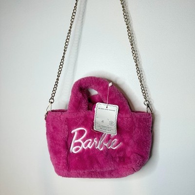 NWT Skinnydip x Barbie Pink Grab Bag Fluff Fur Mini Tote 2023 Limited Edition