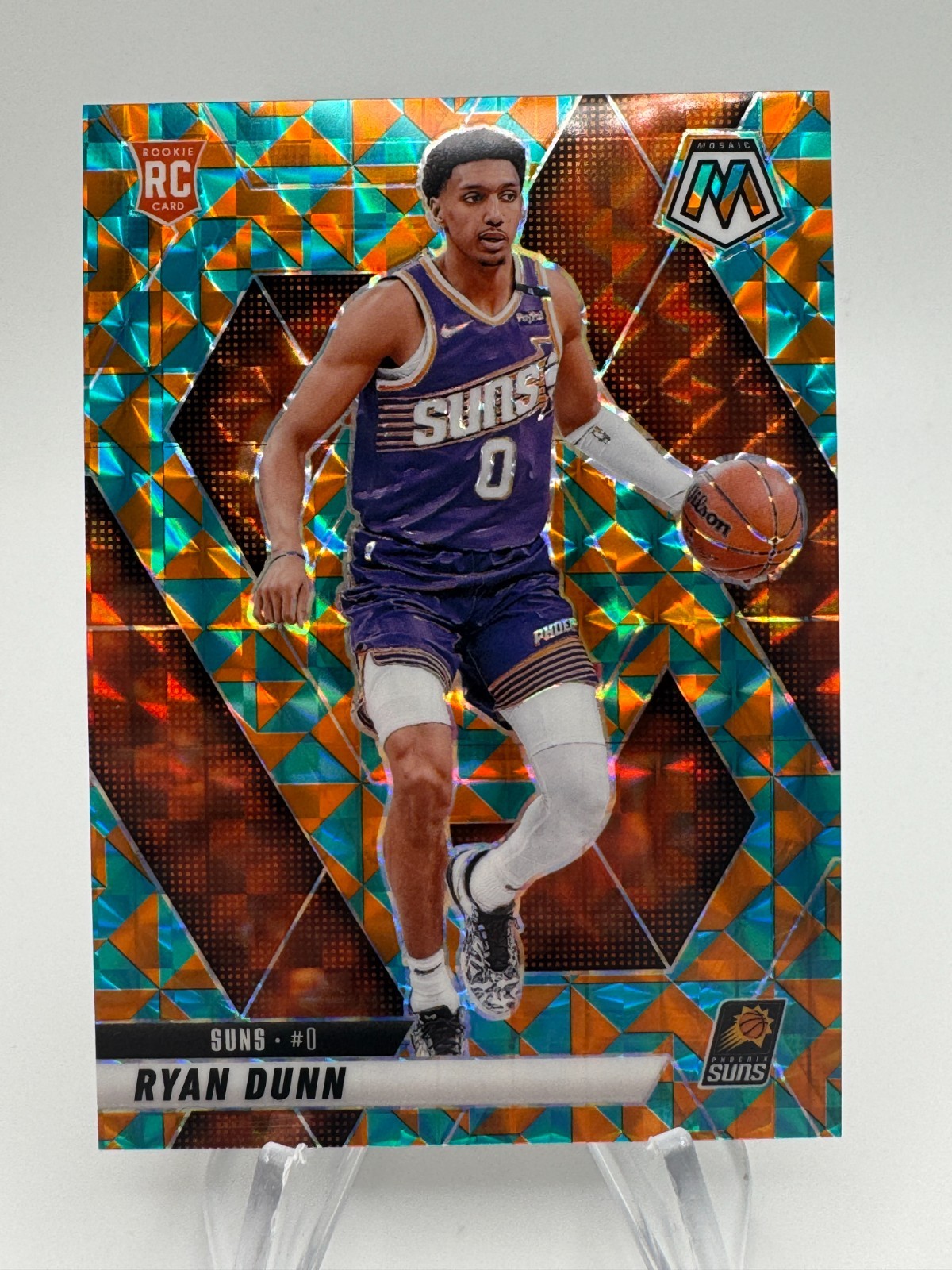 2024-25 Mosaic RYAN DUNN Tessellation Prizm Rookie /15 #233 Phoenix Suns