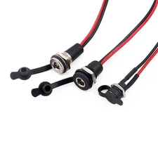 DC Power Jack Socket Plug Waterproof Installation Connector Female 5.5~2.1/2.5mm