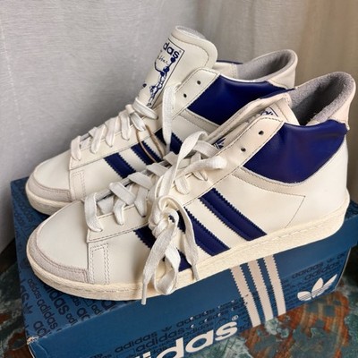 New Men's Adidas x Kareem Abdul Jabbar Hi Shoes OWHITE/CROYAL