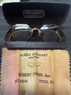 Antique 1930s Rimless Octagonal Glasses Albert Kowalsky Robert Fraser Inc Utica