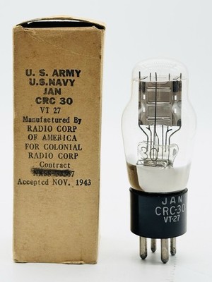 x1 NEW Vintage NOS RCA JAN CRC 30 VT27 Base Triode Radio Audio Vacuum Tube i6