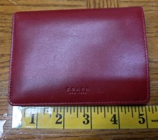 Coach Vintage Red Smooth Leather Bi-Fold Wallet