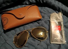 Authentic Bausch  Lomb Vintage RAY BAN AVIATOR SHOOTER Sunglasses W/CASE.