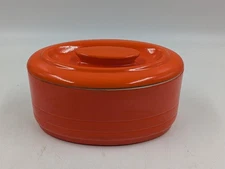 Hall China Co. for Westinghouse Orange "Hercules" Oval Refrigerator Dish & Lid