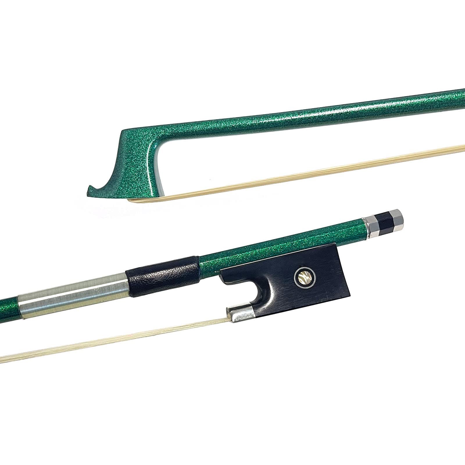 Carbon Fiber Violin Bow 1/4 Size Lightweight Student Fiddle Bow in Green