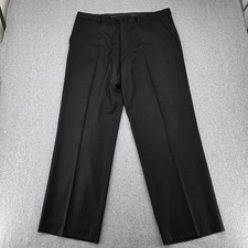 Calvin Klein Black Flat Front Dress Pants Slacks Men's 38x32 Professional Attire