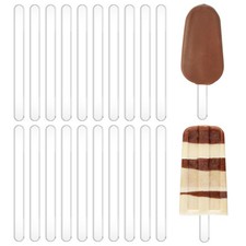 20 Pieces Reusable Acrylic Popsicle Sticks 4.5 Inch 4.5, Transparent