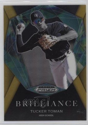 2022 Panini Prizm Draft Picks Brilliance Gold 9/10 Tucker Toman #BR-TT v7j