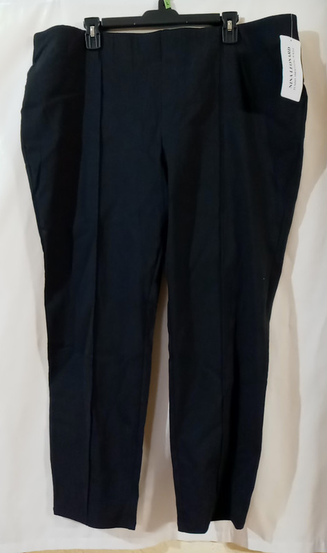 Nina Leonard pants black P2X Tummy Smoothing Waist Stretch rayon blend NWT