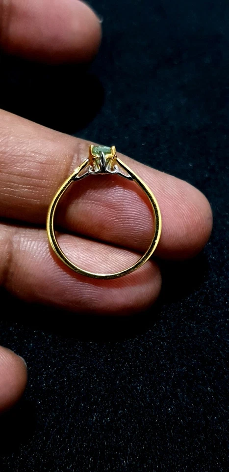 Anillo Granate Demantoide Plata de Ley 925 Anillo de Aniversario para Mujer Anillo de Plata Foto 4 de 4