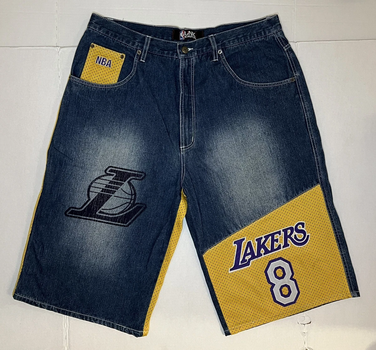 UNK NBA Denim Shorts Los Angeles Lakers Kobe Bryant 8 Size 36 eBay