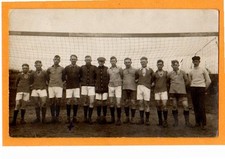Real Photo Postcard RPPC - Sports Soccer Team at Net