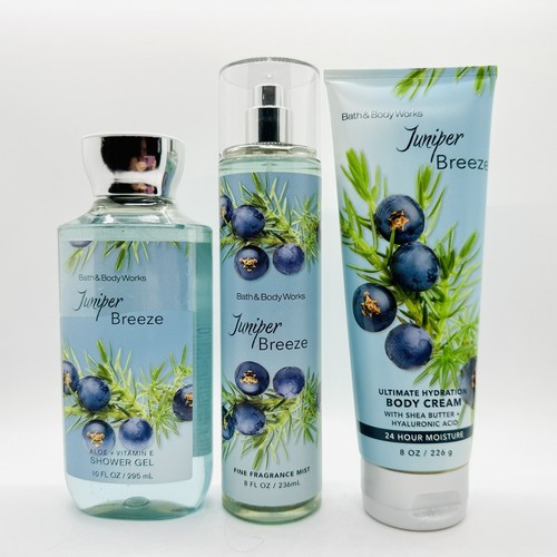 SET! Bath & Body Works JUNIPER BREEZE Fine Fragrance Mist, Cream & Shower Gel eBay