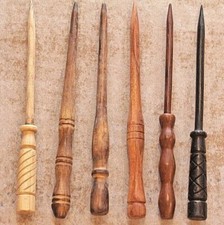 Carved Wooden Wand alter tool cosplay wizard witch wicca ritual
