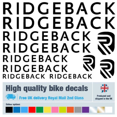 Ridgeback neue Aufkleber Etiketten mit gratis Fahrradschutz (26er Pack) - 14 Farben - Bild 1 von 4