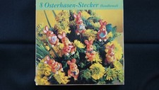 8 Osterhasen-Stecker Vintage - Lustige Osterhasen Handbemalt  - Osterdekoration