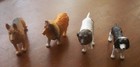 LOT OF 4 AMAZING ASSORTED DOG BREED FIGURES TOYS 2"-2.25" tall 3.25"- 3.5"long — photo 2