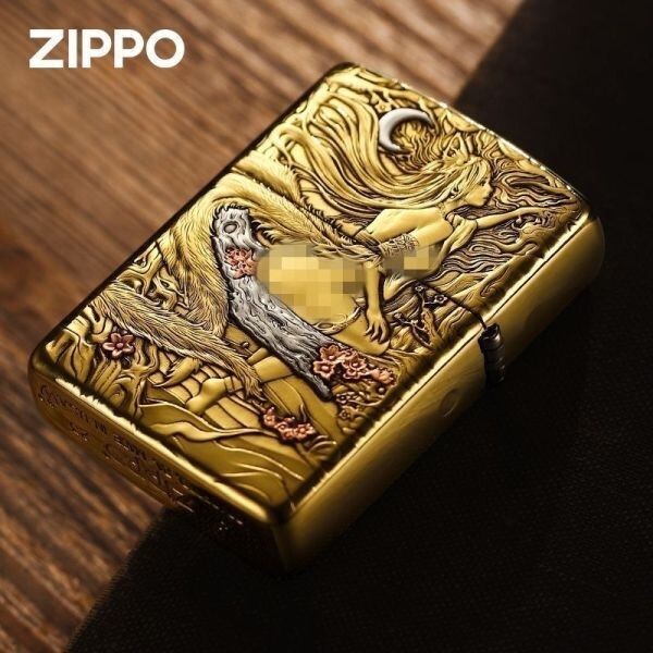 New Zippo oil Lighter Nine Tailed Fox Girl with box | eBay