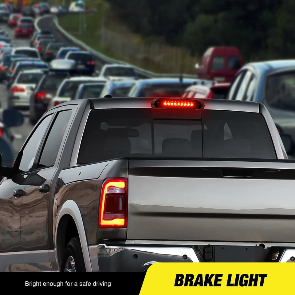 Tercera luces traseras LED ahumadas lámparas de freno para Dodge Ram 1500 2500 3500 2002-2009 EE. UU. Foto 4 de 4