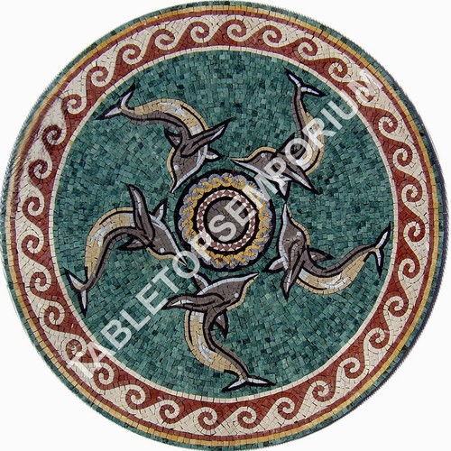 Fish Inlay End Table 36