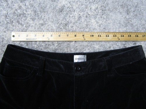 Chico's Pants Womens 2 Chino Reg Black Trouser Bottoms Slacks Formal Business - Picture 5 of 12