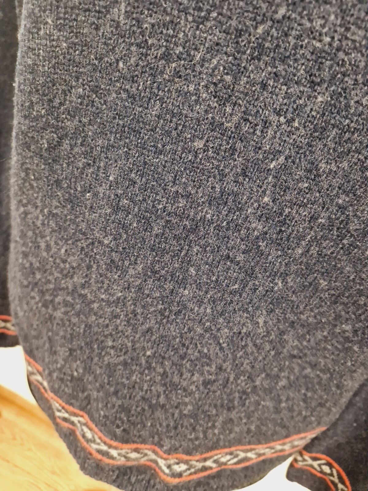 Seasalt Fairisle Jumper UK 12 Blue Lambswool Polglaze Anchor Crew Neck