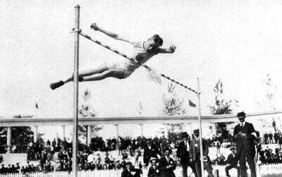 Mens High Jump Usa'S Richmond Landon In Action In 1920 Olympics OLD PHOTO