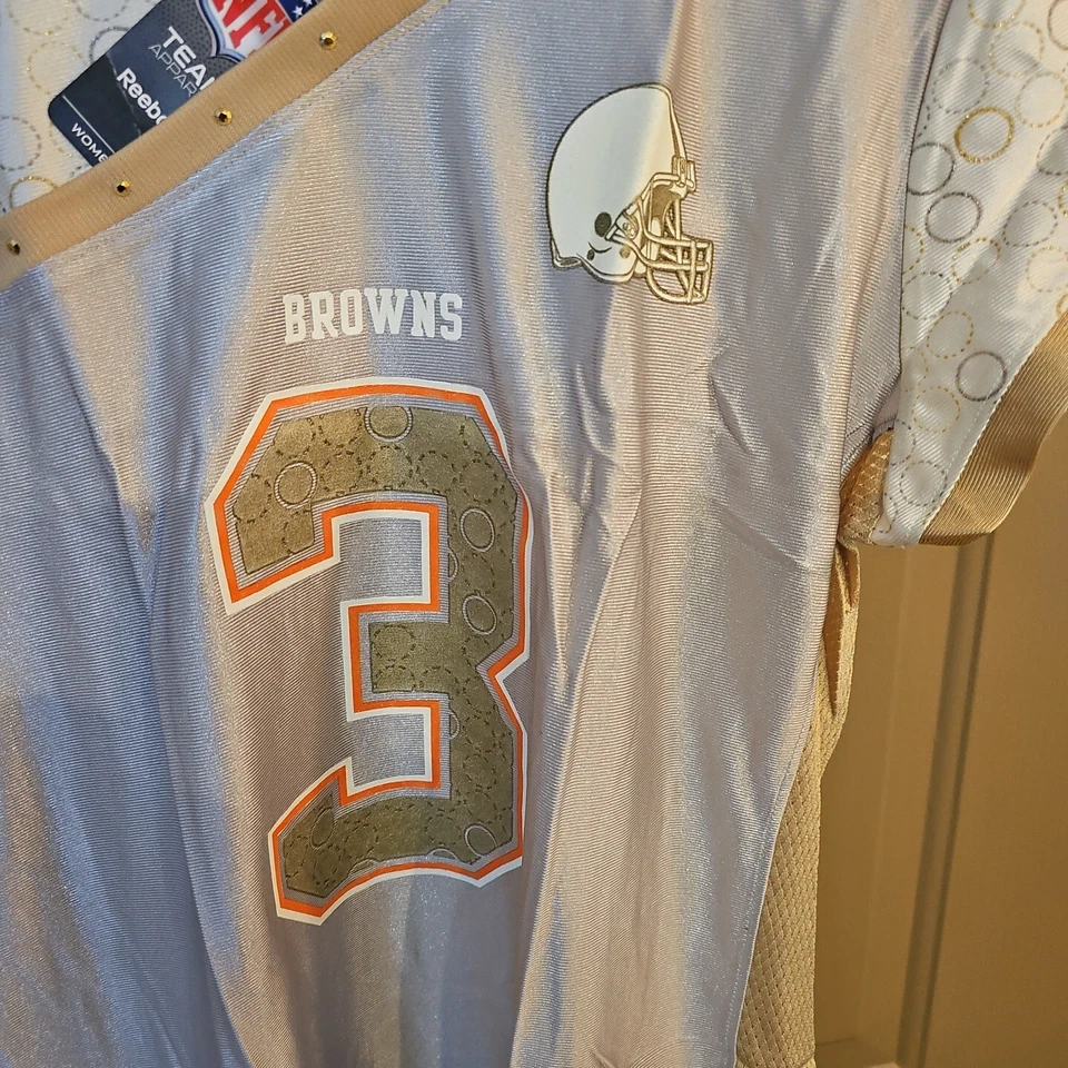 Reebok женщин NFL Cleveland Browns Anderson 3 серебро и золото Джерси размер XL новый - Изображение 2 из 4
