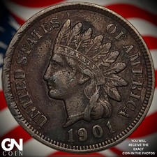1901 Indian Head Cent Penny M8428