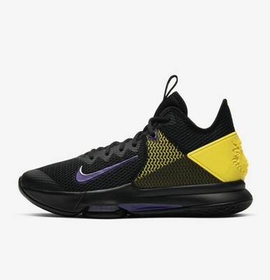 black and yellow lebron shoes