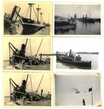 6x Orig. Foto Schiff Boot Dampfer Fähre Gedser Warnemünde USA Italien Wrack