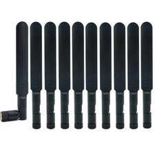 10pcs Dual-band Dipole Antenna 2.4/5.8GHz AC 5dBi RP-SMA Male Connector