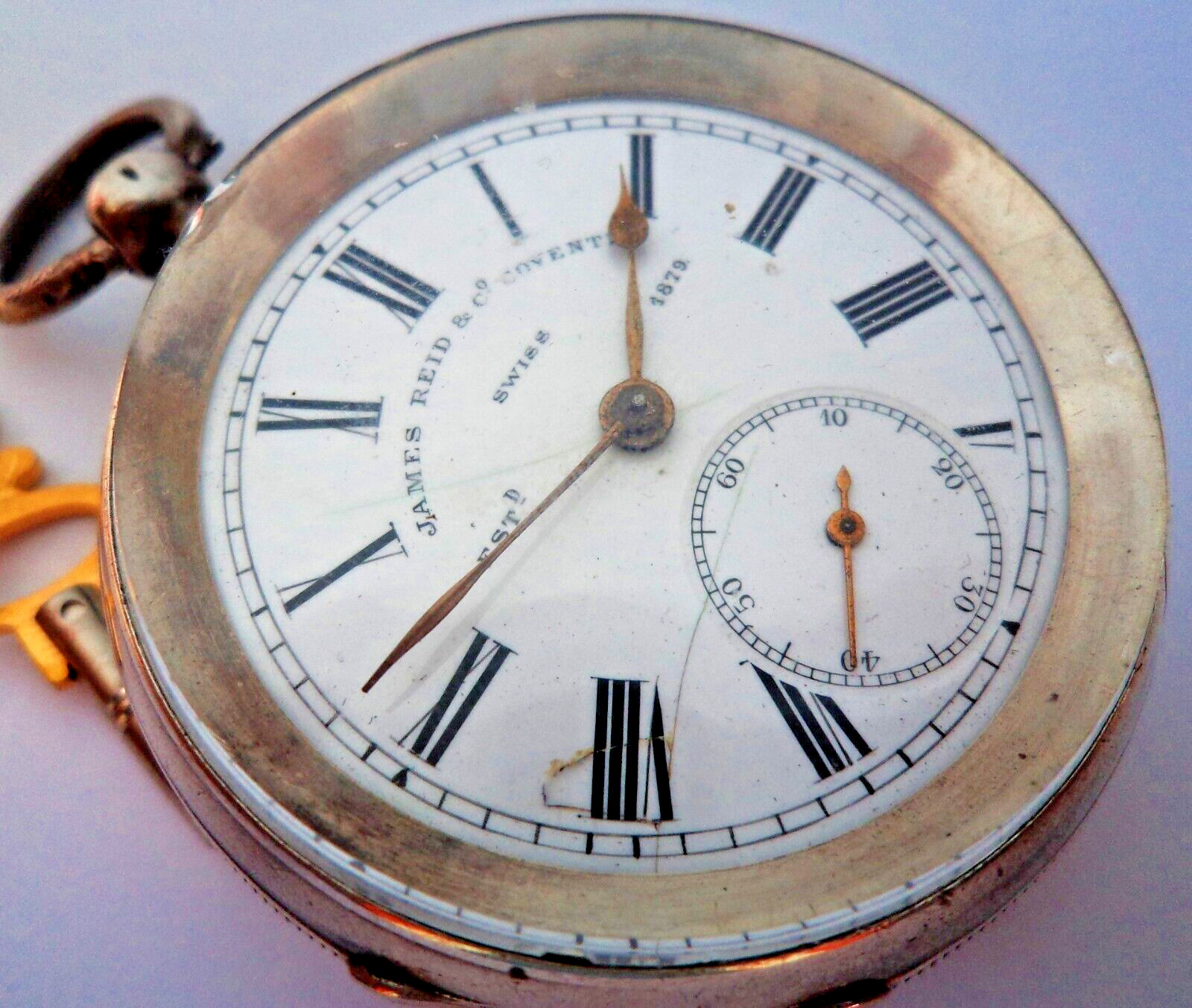 ANTIQUE VICTORIAN GENTEL 1900  SOLID SILVER POCKE… - image 1