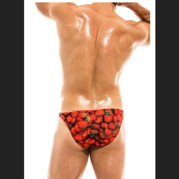 Calzoncillo de natación Modus Vivendi rojo fresa corte bajo varios tamaños nuevo con etiquetas Foto 3 de 4