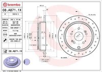 Brembo 2X Bremsscheiben Hinten Voll Beschichtet FüR Honda CR-V III RE RE RM