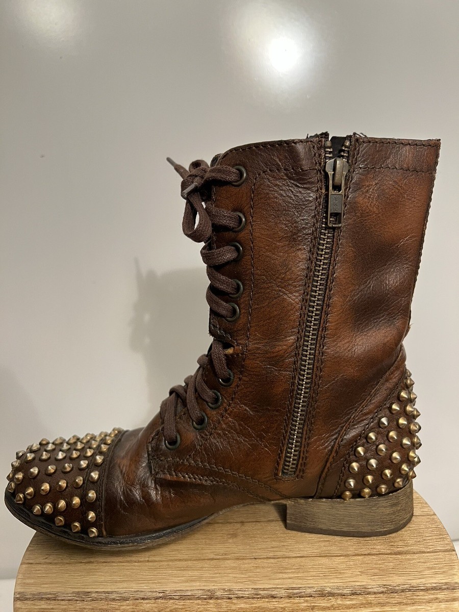 Steve Madden Bradin Faux Leather Combat Boots Size 9 Steve Madden Bradin Faux Leather Combat Boots Size 9 main image 4