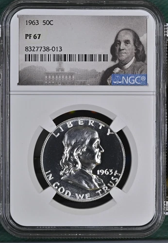 1963 Franklin Half Dollar 50C NGC PF67