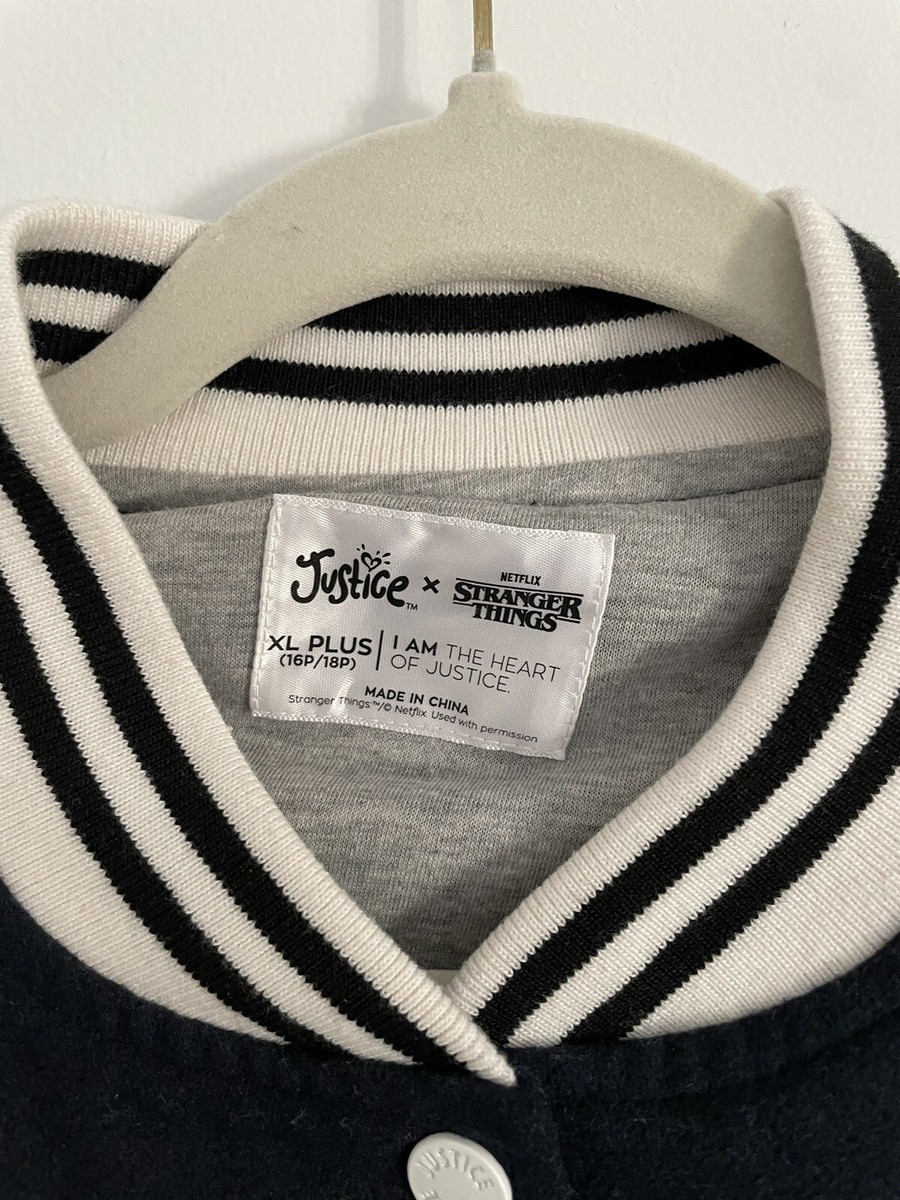 Stranger Things Jacket Justice Varsity Hawkins High Tigers Girls