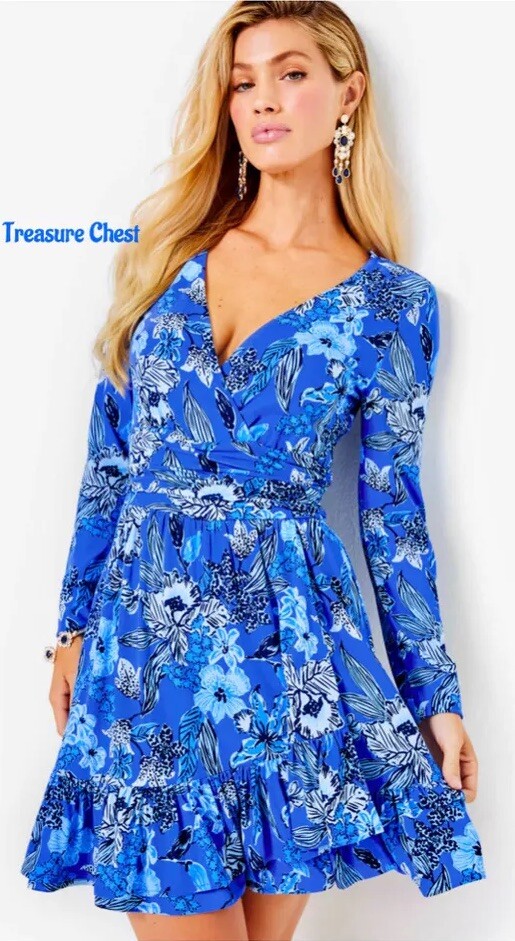 Lilly Pulitzer NWT Codylee Romper Alba Blue Cruisin Together Size