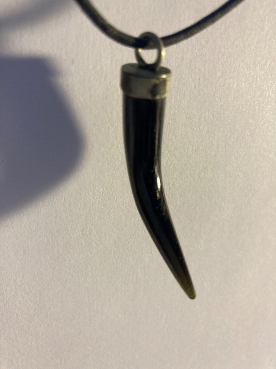 Black Tiger tooth design necklace