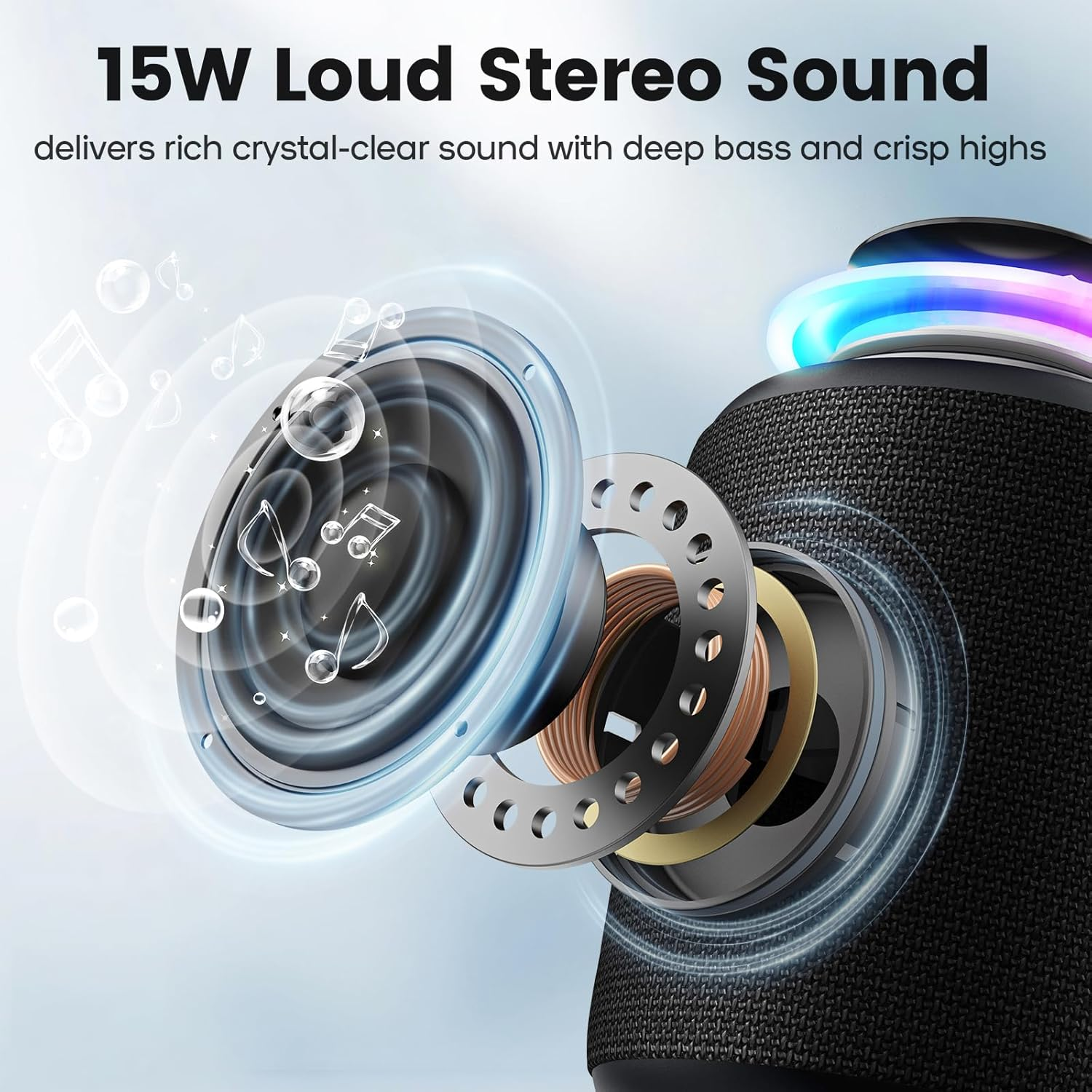 Wireless Bluetooth Speaker IP67 Waterproof Dustproof Portable with Long Battery Life-image