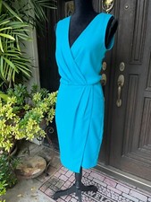 Turquoise dress, Rachel Roy Drape Wrap Dress, Capri Blue, size 4